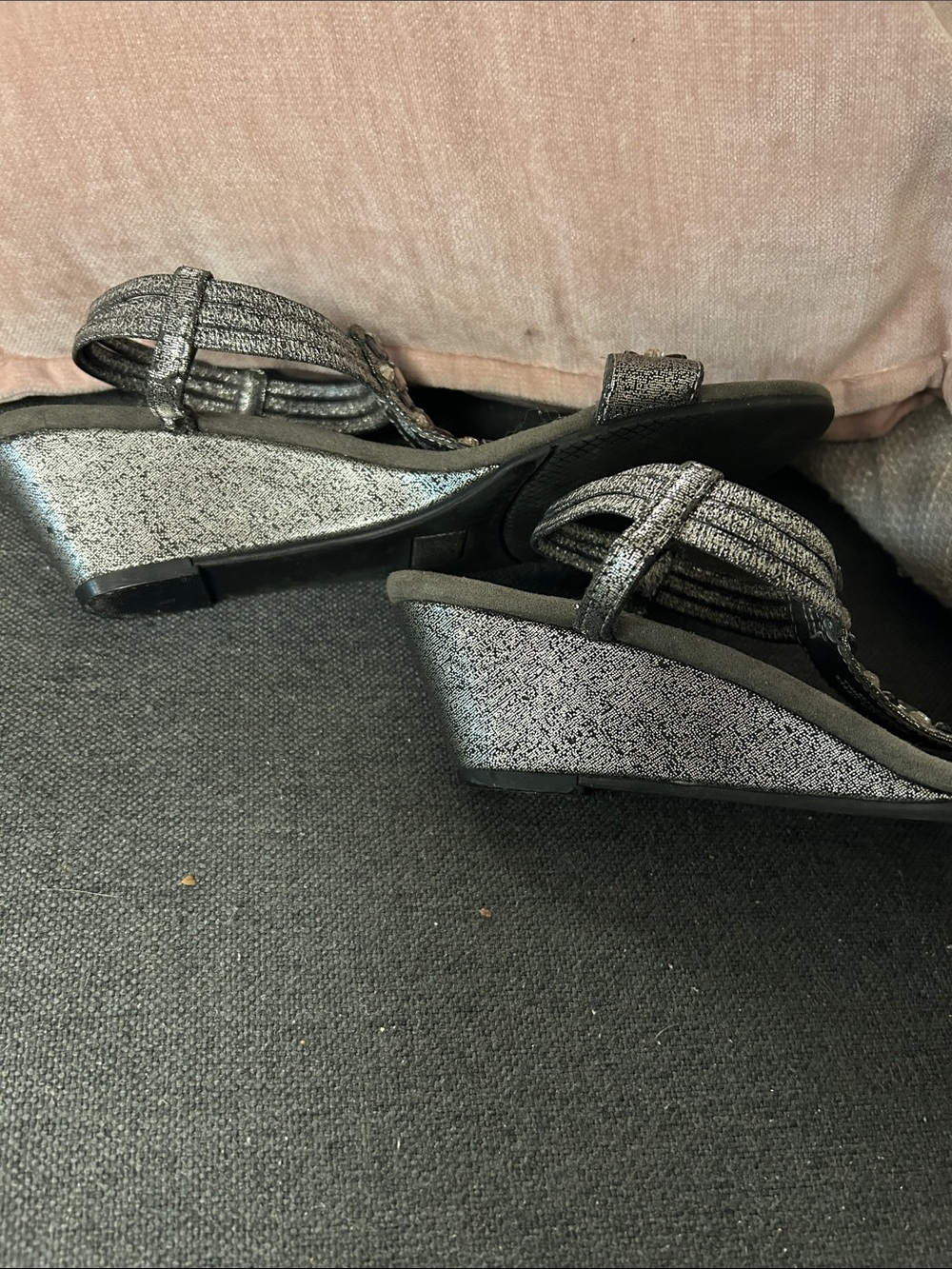 New York Transit Sparkle T-Strap Sandals - Picture 3 of 4